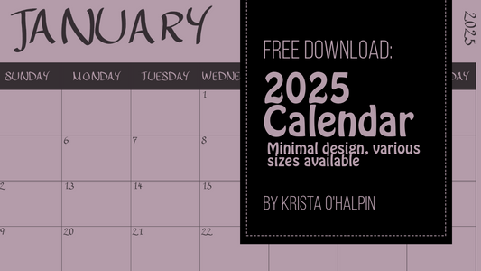 Free Download: Printable 2025 Calendar