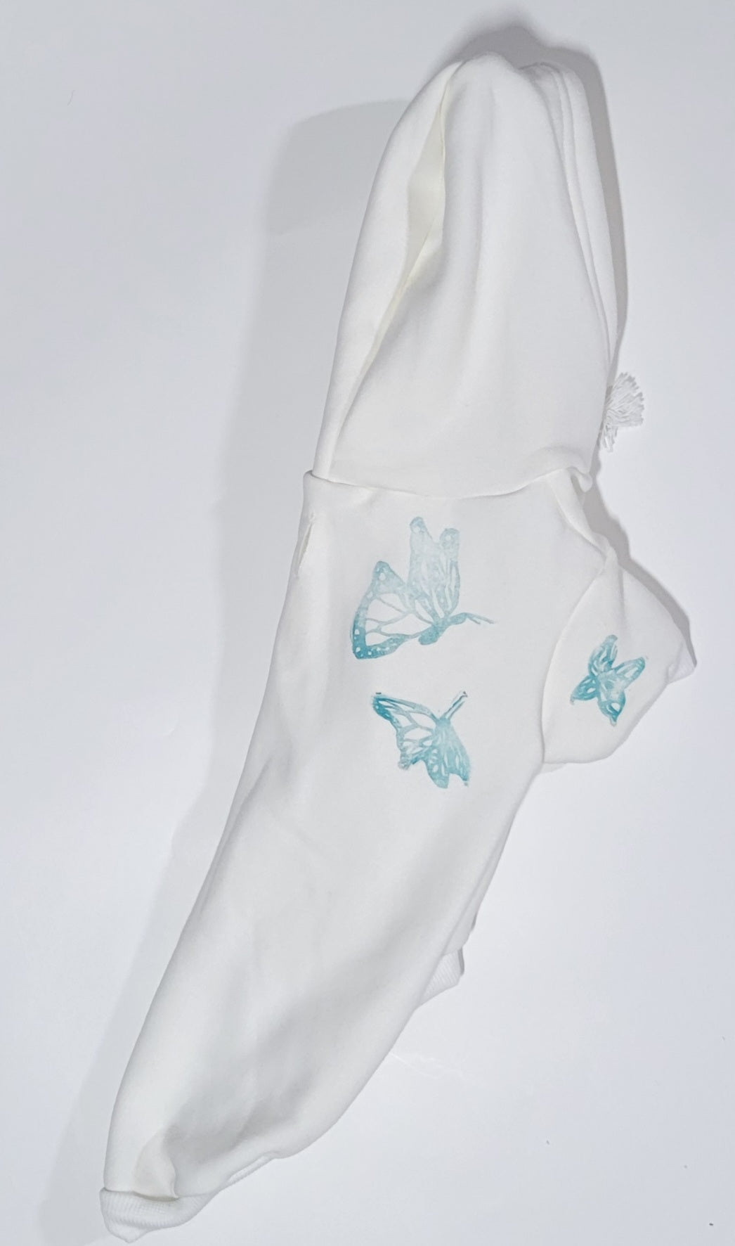 Butterfly Hand Printed Dog Hoodie