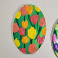 Summer Sunset Tulips - Textured Impasto Painting