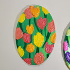 Summer Sunset Tulips - Textured Impasto Painting
