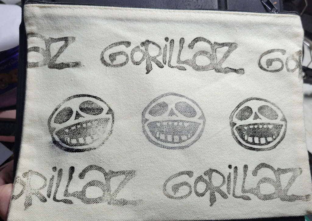 Gorillaz 'Bonesy' - Canvas Bag Pouch - "oops"