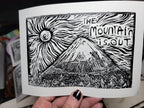 The Mountain is Out - Linoleum Block Print