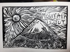 The Mountain is Out - Linoleum Block Print