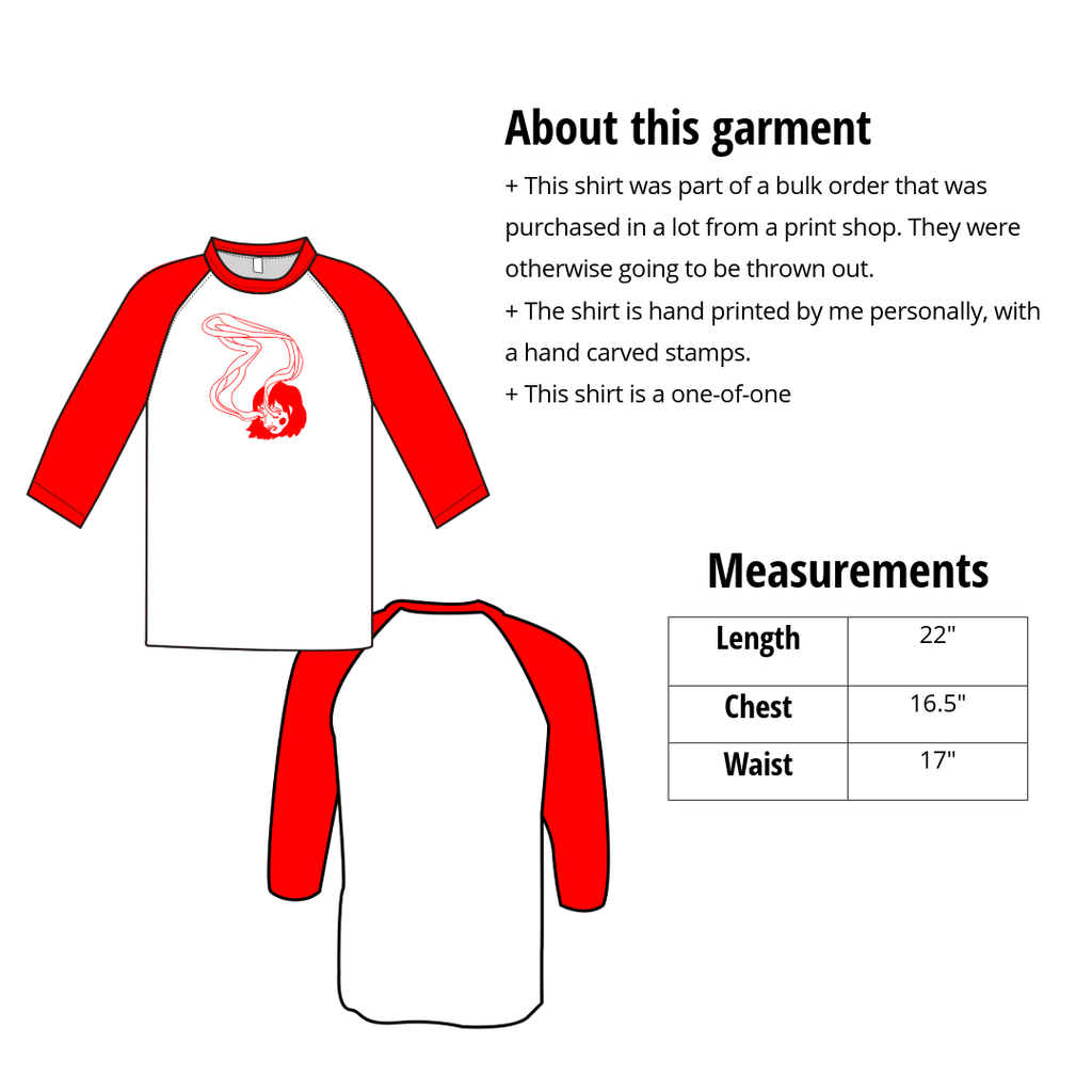 Spirit Eyes - Hand Printed Baseball Tee (Youth)