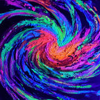 Galaxy Burst - UV Reactive/Glow-in-the-dark Textured Impasto Painting