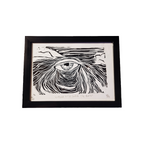 Window to the Soul of the Universe - Linoleum Block Print