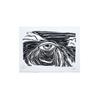 Window to the Soul of the Universe - Linoleum Block Print