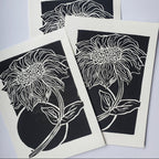 Sunflower - Linoleum Block Print