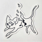 Ampersand the Cat is Vaporizing - Sticker