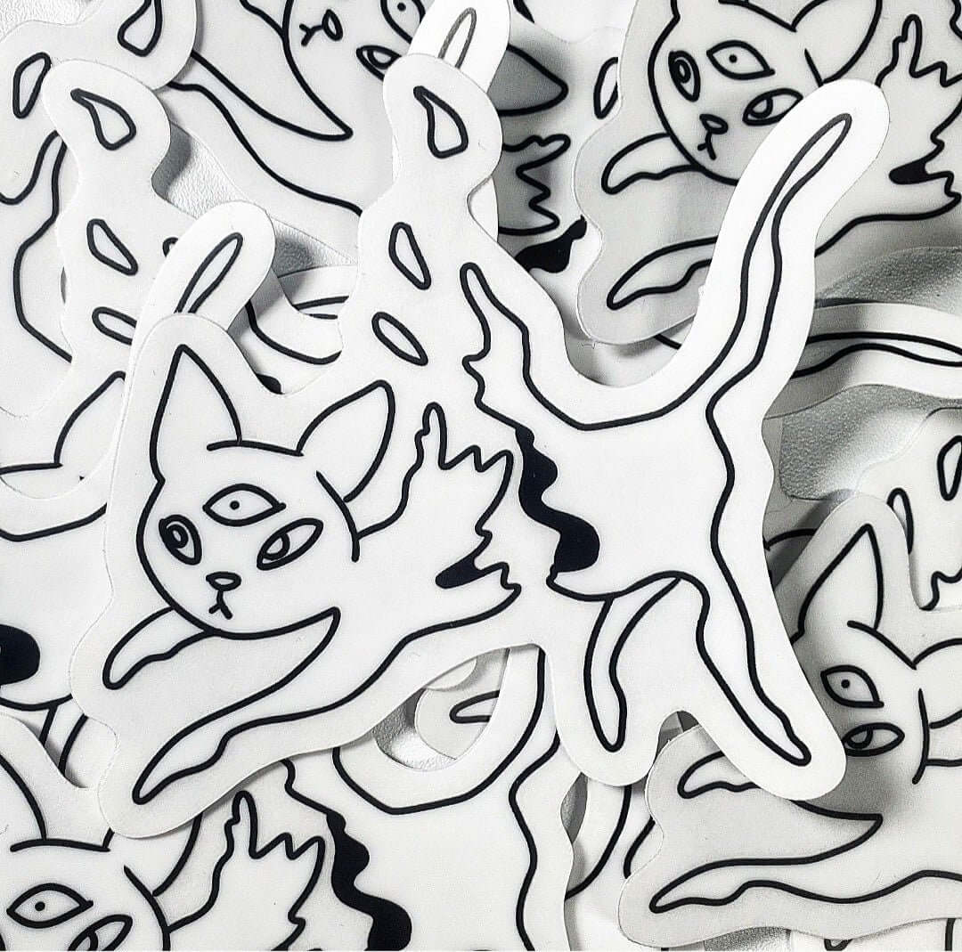 Ampersand the Cat is Vaporizing - Sticker