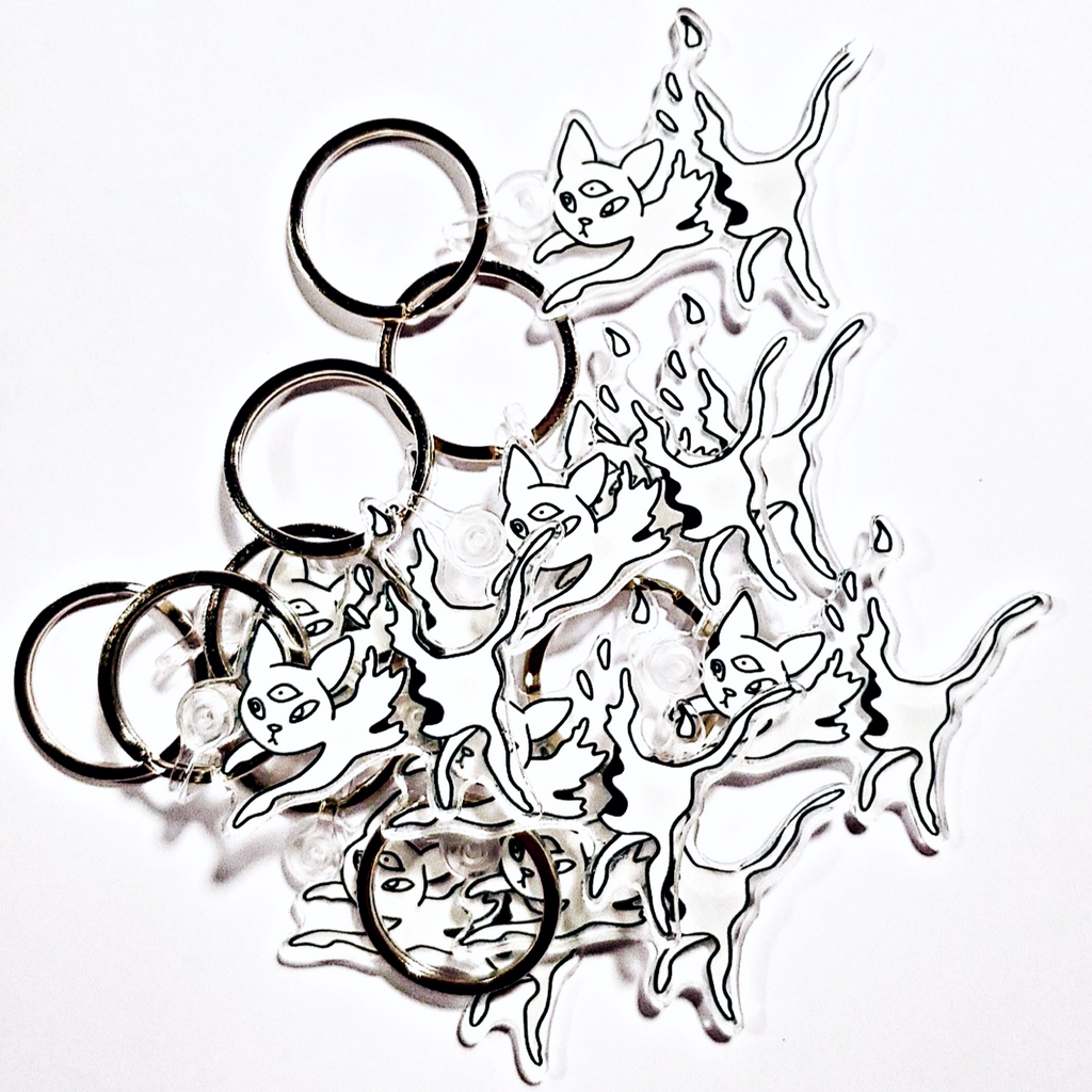 Ampersand the Cat is Vaporizing - Keychain