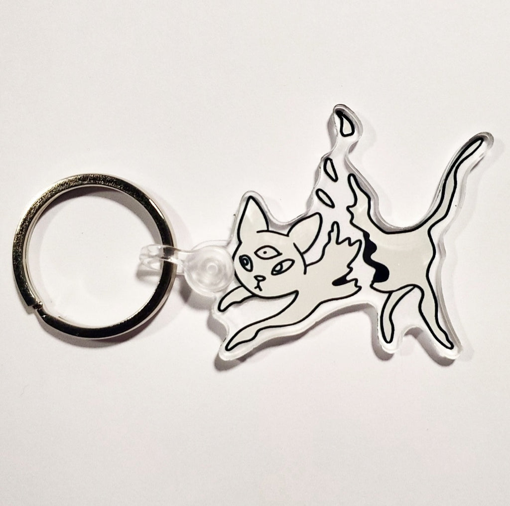 Ampersand the Cat is Vaporizing - Keychain