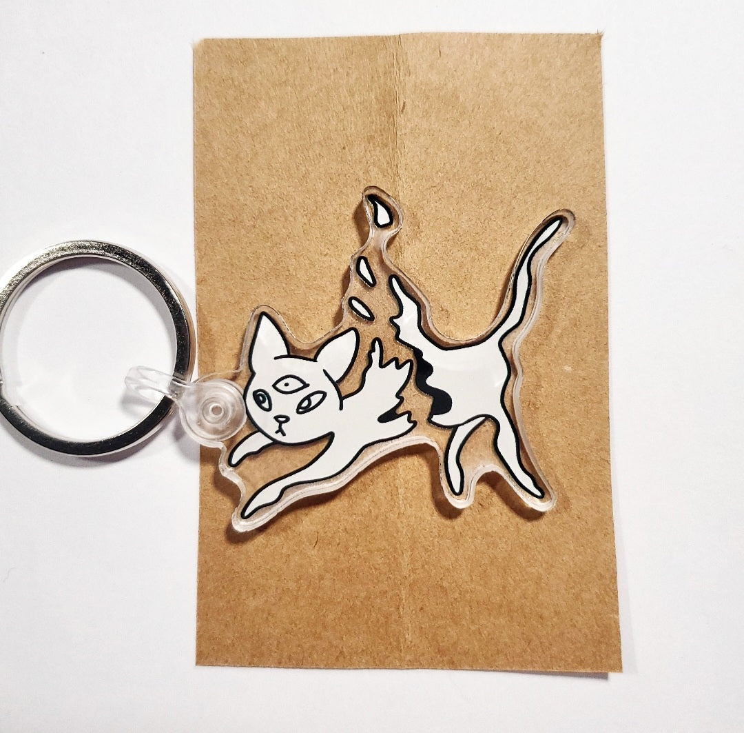 Ampersand the Cat is Vaporizing - Keychain