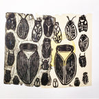 Cicadas 13 Ways - Linoleum Block Print