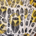 Cicadas 13 Ways - Linoleum Block Print