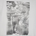 Kaiju Dragon in Seattle - Hand Printed - Gildan T-Shirt (Adult S, M, L, XL)