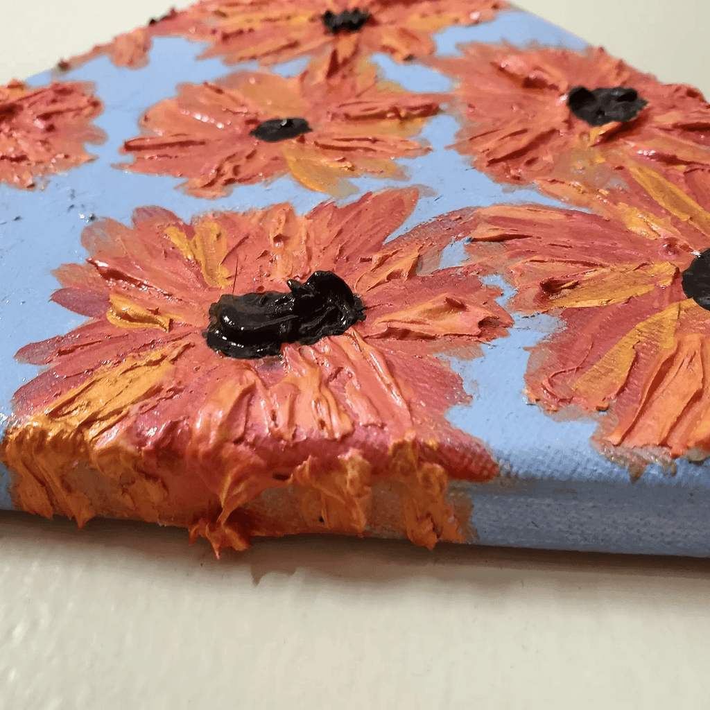 Orange Poppies - Impasto Painting