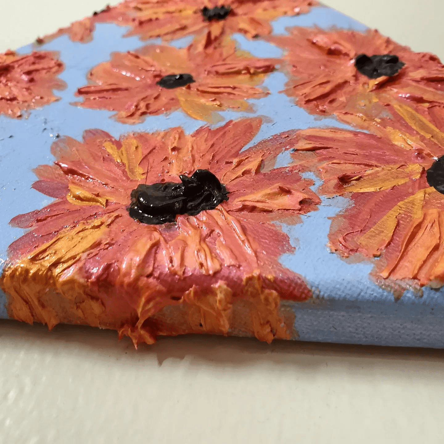 Orange Poppies - Impasto Painting