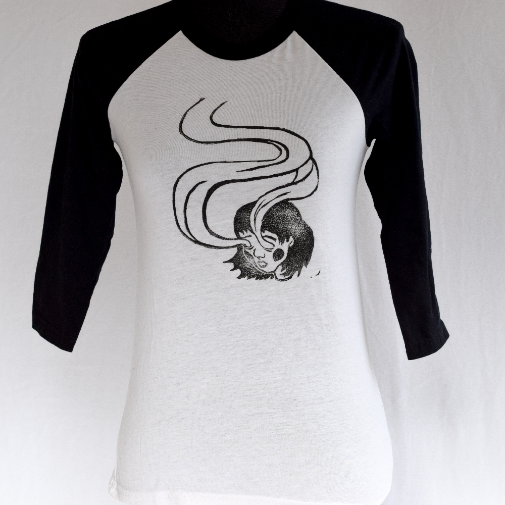 Spirit Eyes - Hand Printed Baseball Tee