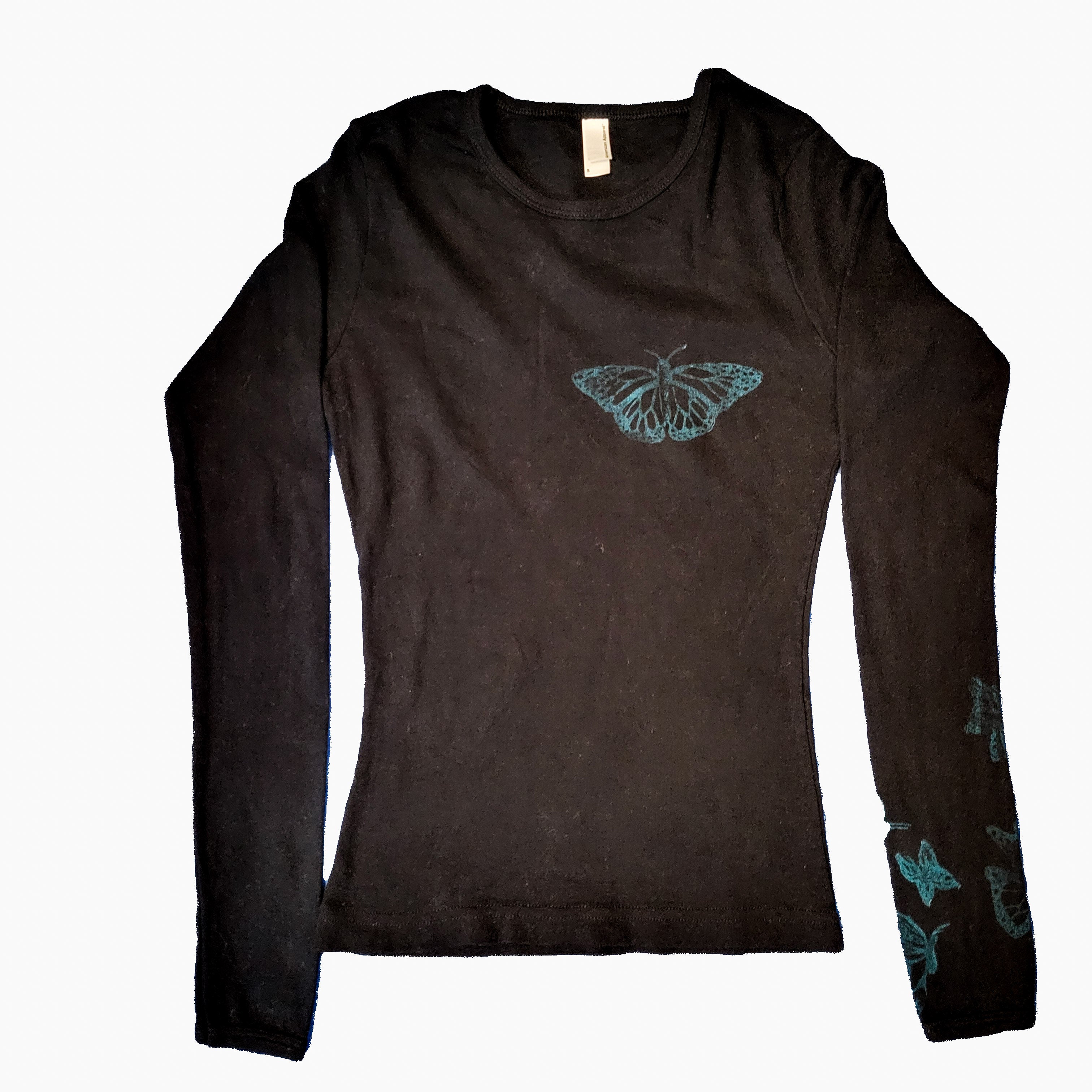 Butterflies - Hand Printed Long Sleeve Shirt