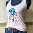 Sweet Disposition- Hand Printed Simple Tank
