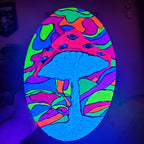 PsEYEchedelic Mushroom - UV Reactive/Glow-in-the-dark Textured Impasto Painting