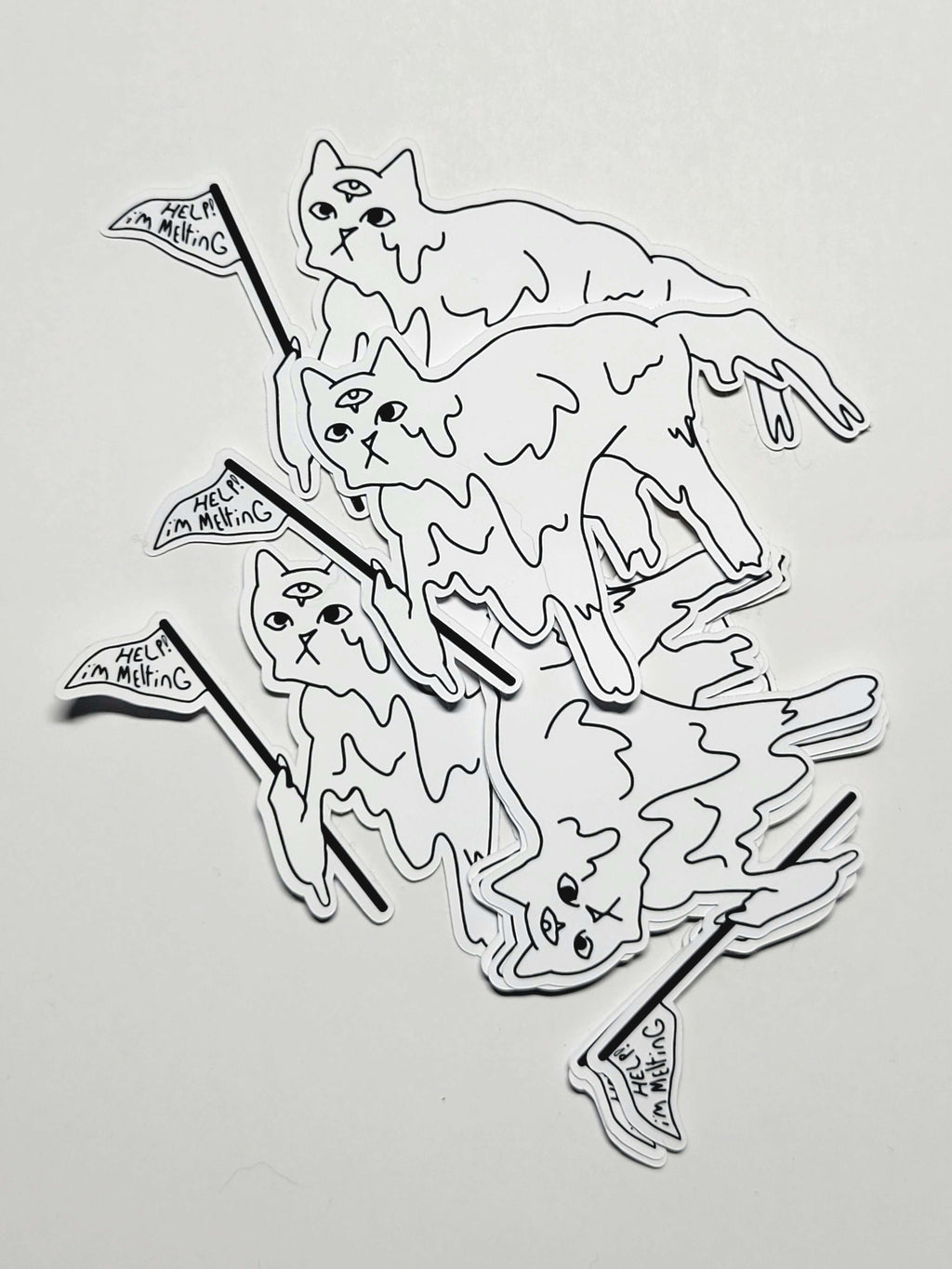 Ampersand the Cat is Melting - Sticker