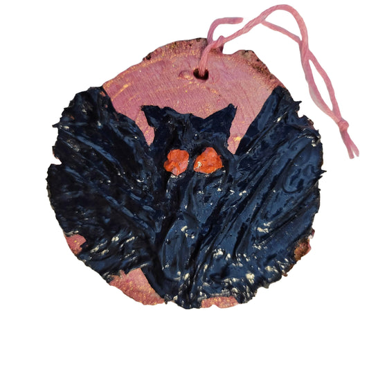 Mothman - Wooden Impasto Ornament