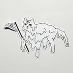 Ampersand the Cat is Melting - Sticker