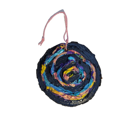 Spiral - Wooden Impasto Ornament