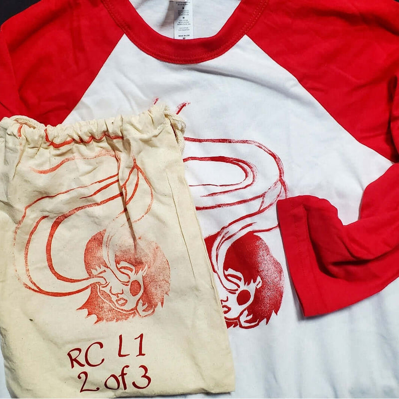 Spirit Eyes - Hand Printed Baseball Tee (Youth)