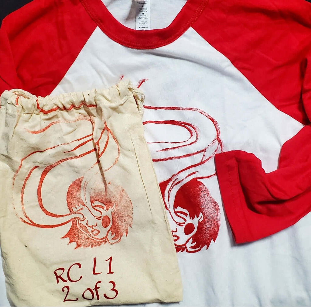 Spirit Eyes - Hand Printed Baseball Tee (Youth)
