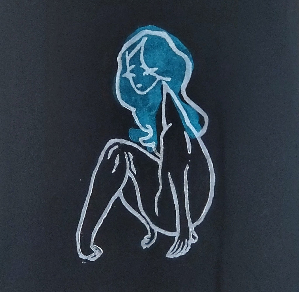 Sweet Disposition- Hand Printed Simple Tank