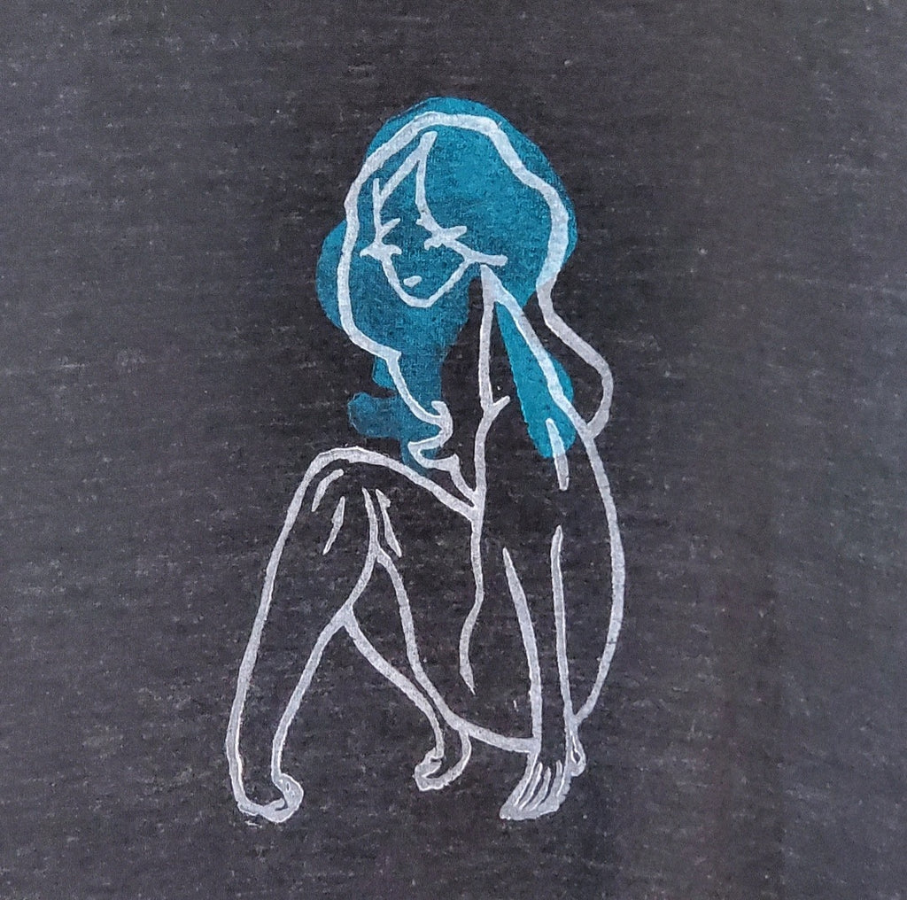 Sweet Disposition- Hand Printed Simple Tank