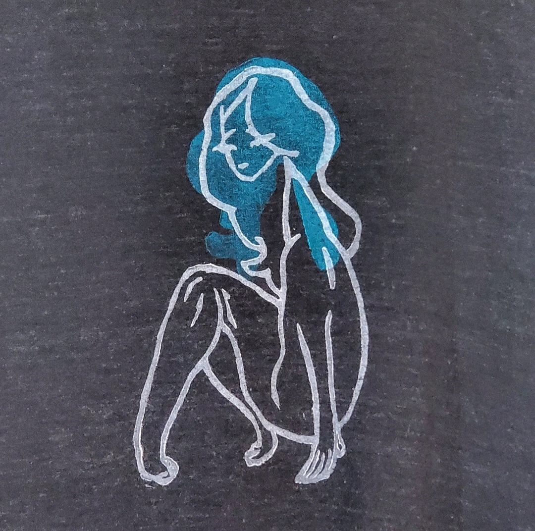 Sweet Disposition- Hand Printed Simple Tank