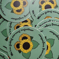 We're Going Strong Together sunflower vinyl sticker, durable 3-inch outdoor sticker