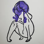 Sweet Disposition - Linoleum Block Print