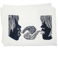 Twin Souls - Linoleum Block Print
