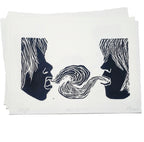Twin Souls - Linoleum Block Print