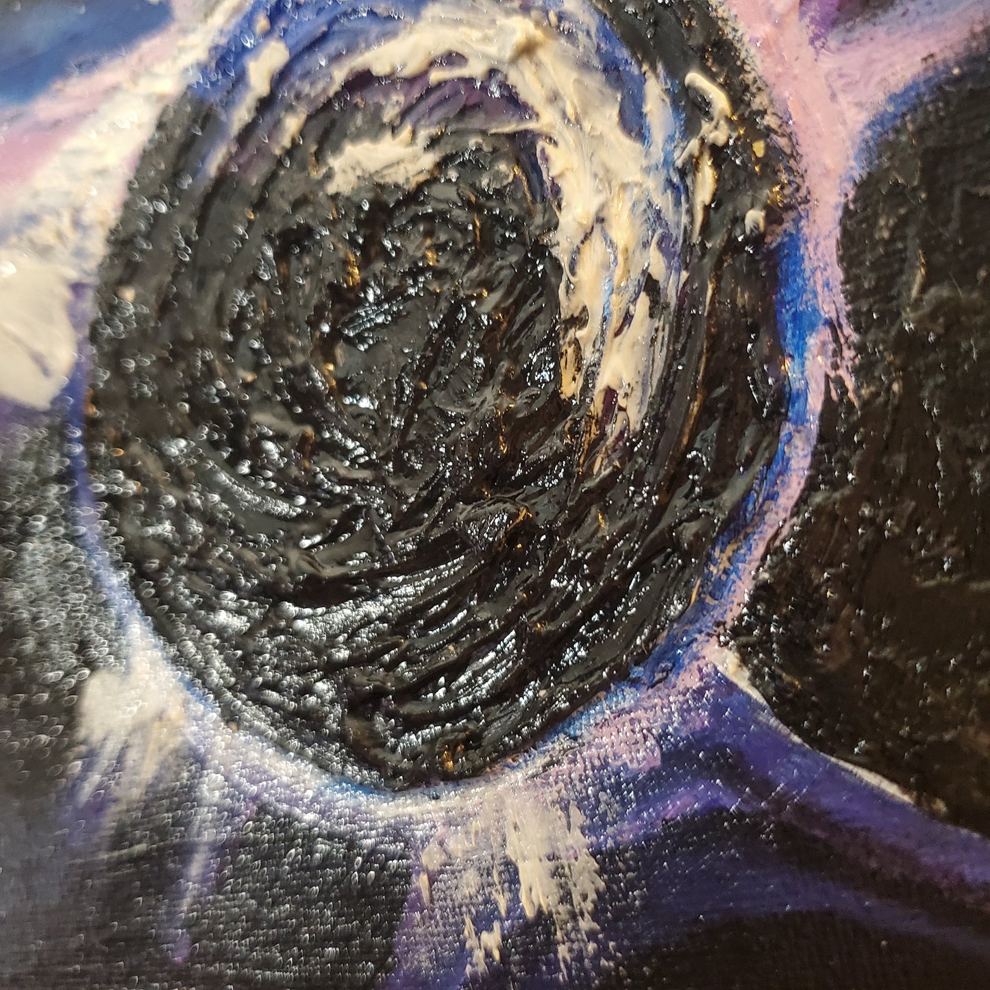 Cosmic Rifts Create New Experiences For Us Both - UV Reactive Textured Painting - Strange in Nature