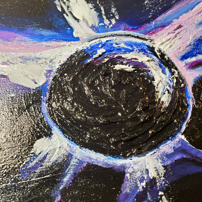 Cosmic Rifts Create New Experiences For Us Both - UV Reactive Textured Painting - Strange in Nature